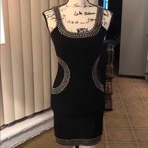 Black with silver sequins dress